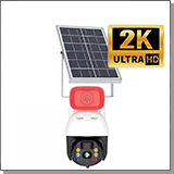 Уличная автономная поворотная 3G/4G камера «Link Solar SE901-4MP-4G» 4Mp с солнечной батареей и сиреной