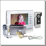 Комплект: цветной видеодомофон Eplutus EP-7300-W и электромеханический замок Anxing Lock – AX042